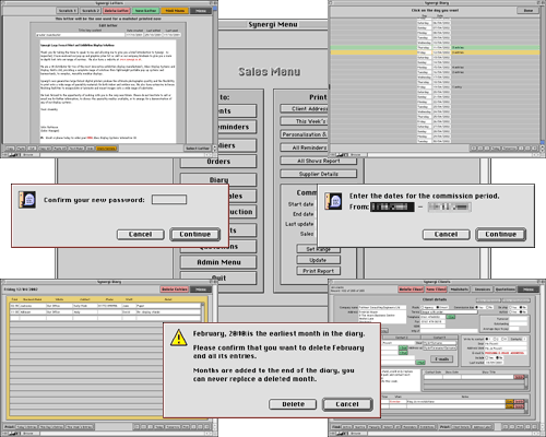 FileMaker Pro database layouts