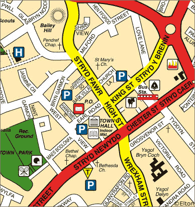 Part of Mould shoppers' map