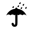 Keep away from water icon Keep away from water icon